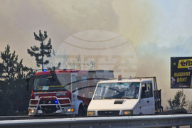 Пазарджик - автомагистрала "Тракия" - пожар - движение