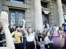 Сърбия - блокада - студенти