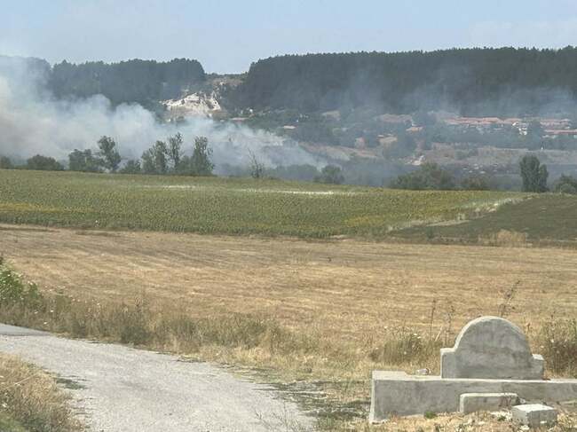 Локализиран е пожар, обхванал около 100 дка сухи треви в търговищкото село Вардун