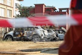 Свети Влас - пожар - изгорели автомобили