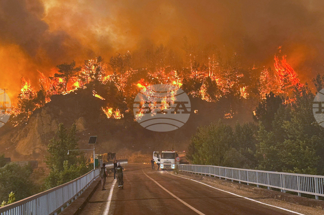 Голям горски пожар приближава четвъртия по големина град в Турция - Бурса