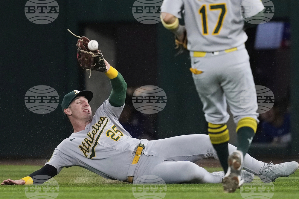 APTOPIX Athletics Rangers Baseball