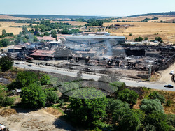 Средец - пожар - щети - поглед с дрон