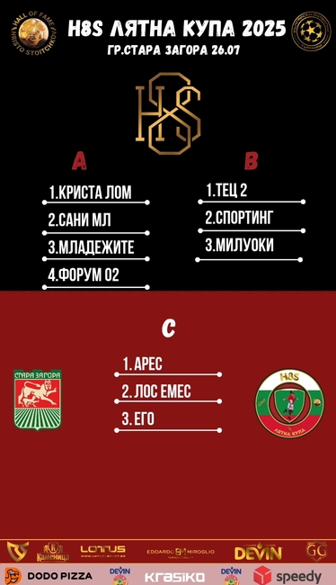 Стара Загора отново е домакин на H8S Лятна купа с участието на 10 отбора от цяла България