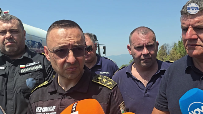 Пожарът в землището на село Илинденци продължава да се развива, засегната площ е около 400 декара