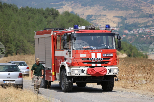 Екипи работят по доизгасяване на отделни огнища над Симитли, съобщиха от Общината