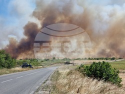Село Козарево - пожар - хеликоптер