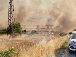 Село Козарево - пожар - хеликоптер