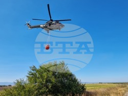 Село Козарево - пожар - хеликоптер