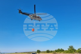 Село Козарево - пожар - хеликоптер