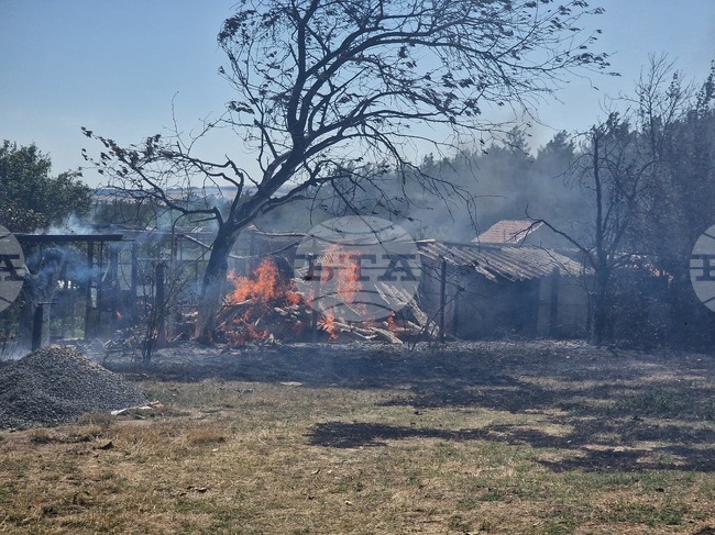 Обгоряло тяло на мъж е откриот след пожар в покрайнините на разградското село Осенец