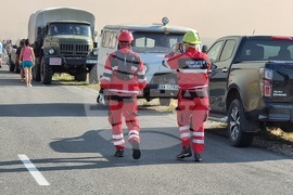 Село Козарево - пожар - хеликоптер