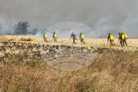 Село Козарево - пожар - хеликоптер