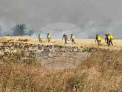 Село Козарево - пожар - хеликоптер