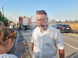 Село Козарево - пожар - хеликоптер