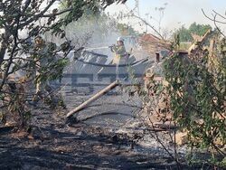 Село Козарево - пожар - хеликоптер
