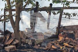 Село Козарево - пожар - хеликоптер