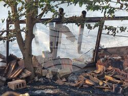 Село Козарево - пожар - хеликоптер