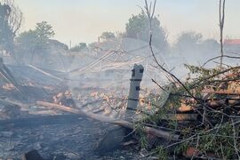 Село Козарево - пожар - хеликоптер