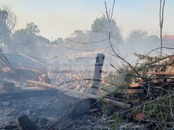 Село Козарево - пожар - хеликоптер