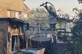 Село Козарево - пожар - хеликоптер