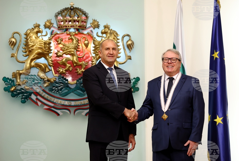 President Awards Outgoing French Ambassador Joel Meyer with Order of Madara Horseman, First Class