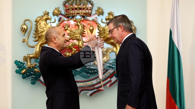 President Awards Dutch Ambassador Simon van der Burg with Order of Madara Horseman, First Class