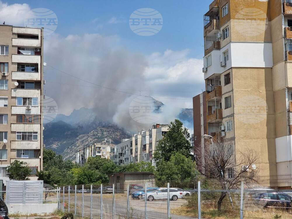 Пожар избухна във вилната зона над Андреева чешма в Сливен