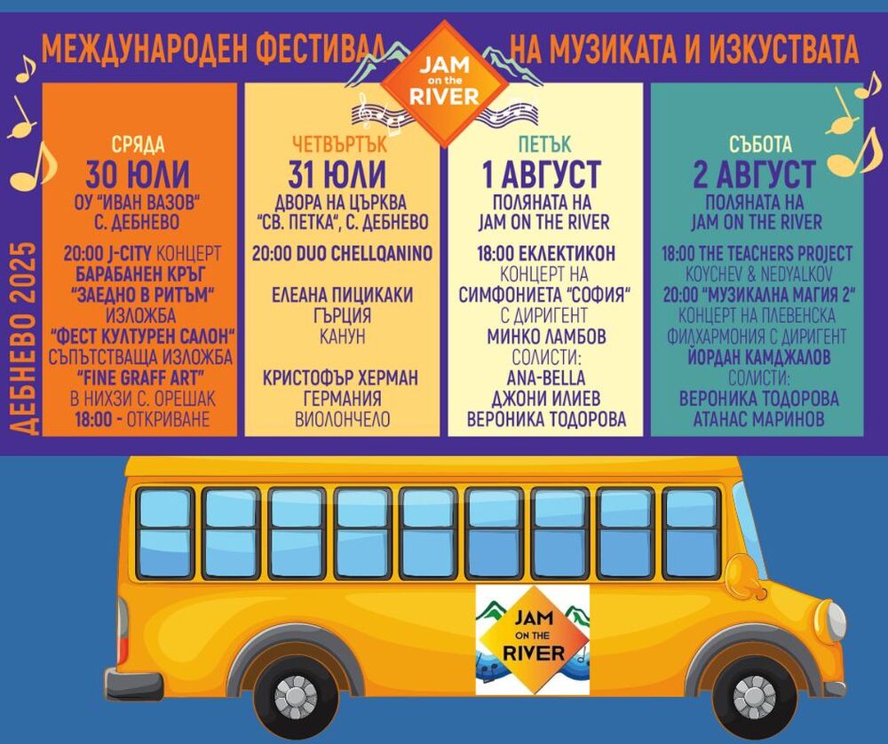Започва международният фестивал на музиката и изкуствата Jam on the river в троянското село Дебнево