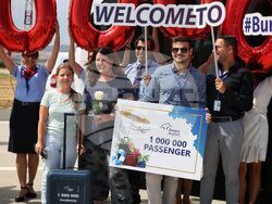 Бургас - летище - посрещане на едномилионен пътник за 2025 година