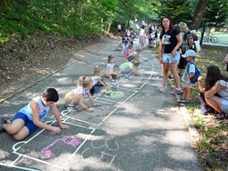 Вършец - деца - рисунка на асфалт