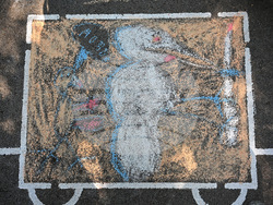 Вършец - деца - рисунка на асфалт