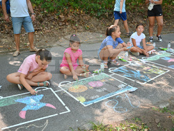 Вършец - деца - рисунка на асфалт