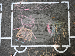 Вършец - деца - рисунка на асфалт