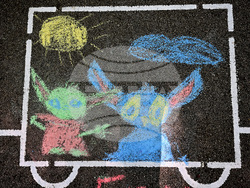 Вършец - деца - рисунка на асфалт