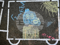 Вършец - деца - рисунка на асфалт