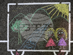 Вършец - деца - рисунка на асфалт