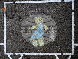 Вършец - деца - рисунка на асфалт