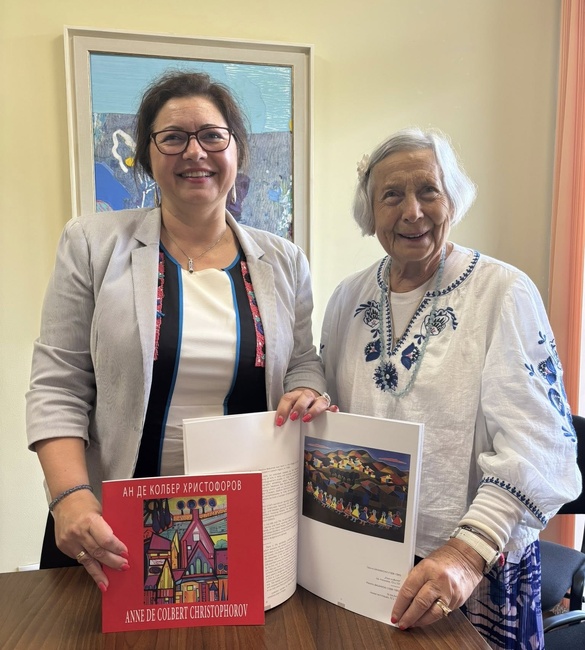 Художничката Ан де Колбер Христофоров гостува на Държавния културен институт в София