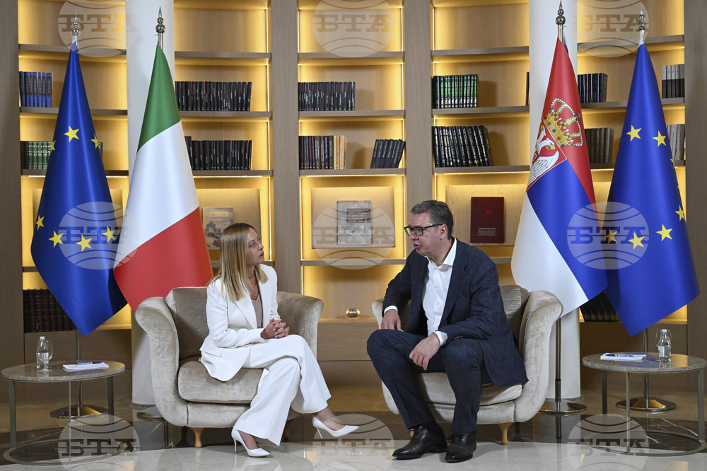 Италианският премиер Джорджа Мелони посети сръбската столица Белград и вечеря с президента Александър Вучич
