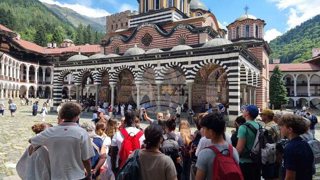 Pilgrims on the Miracle Worker of Rila Trail Reach the Rila Monastery