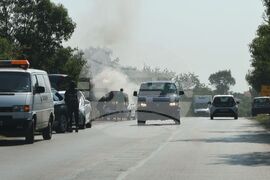 Село Нови хан - автомобил - пожар