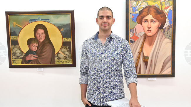 Изложба на младия художник Пламен Овчаров бе представена в Монтана