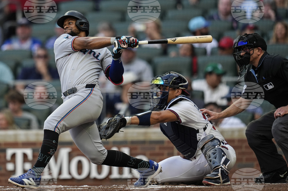 Marlins Braves Baseball
