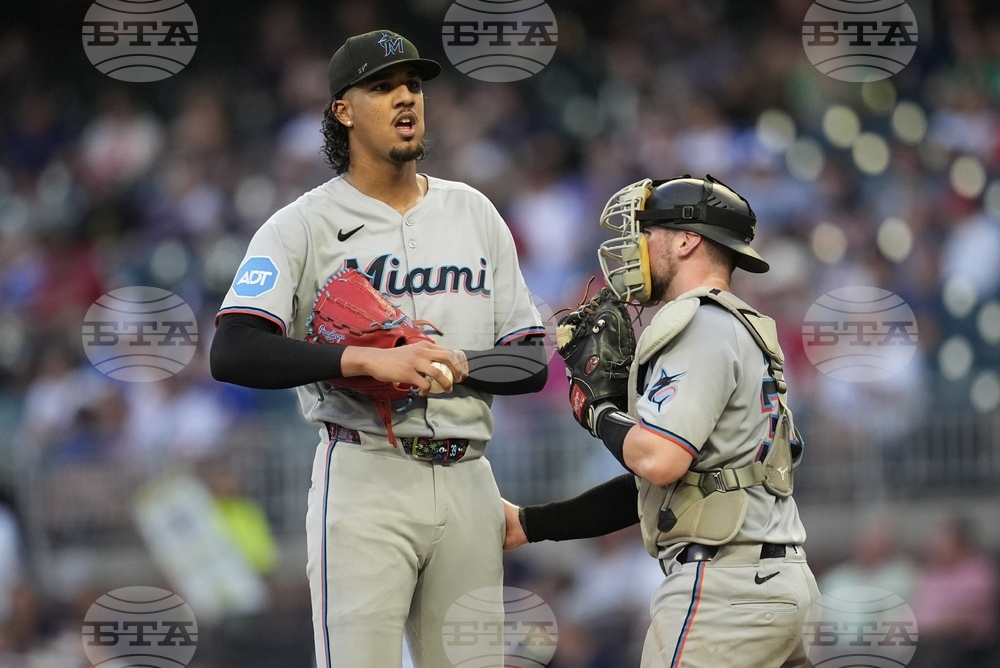 Marlins Braves Baseball