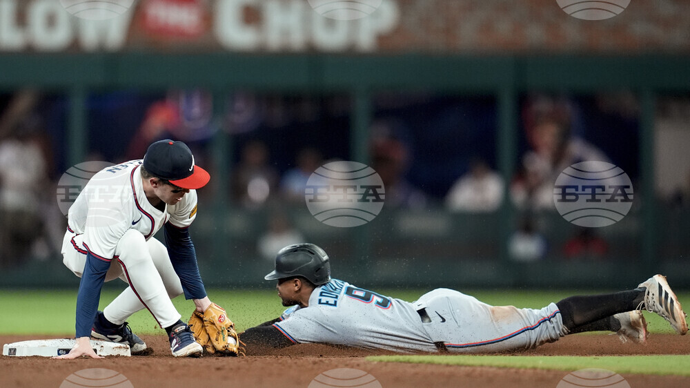 Marlins Braves Baseball