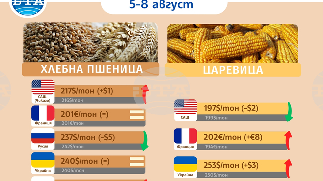 Цените на основните зърнени стоки не отбелязаха особени промени на световните борсови пазари през седмицата, по данни на ССБ