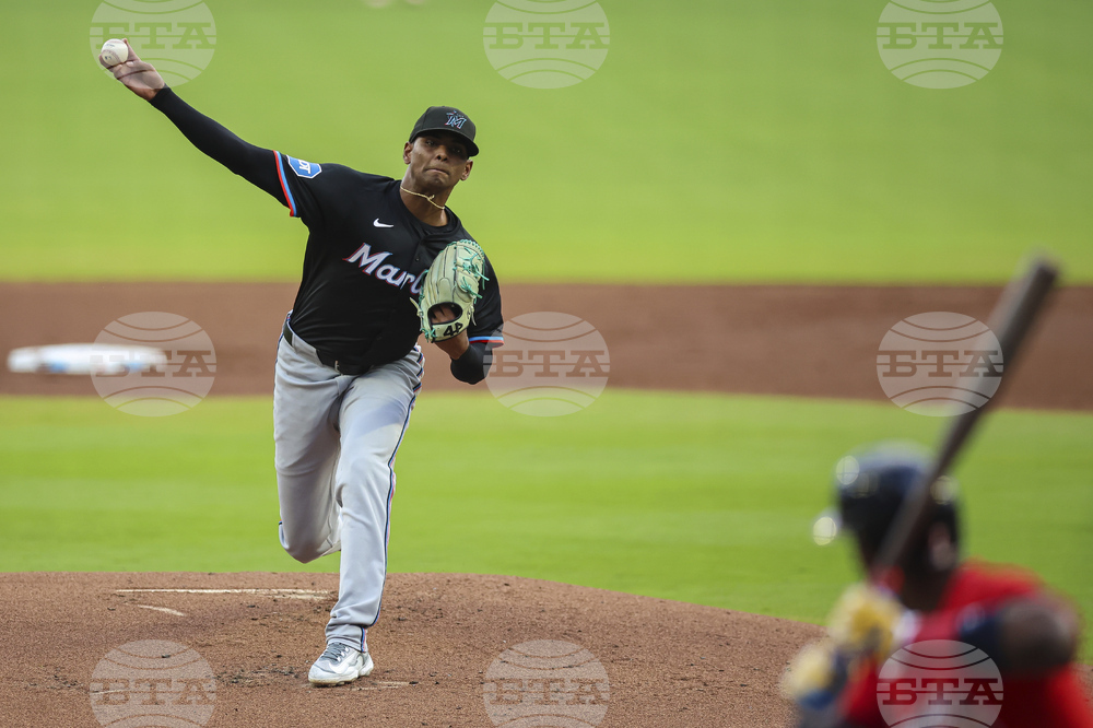 Marlins Braves Baseball