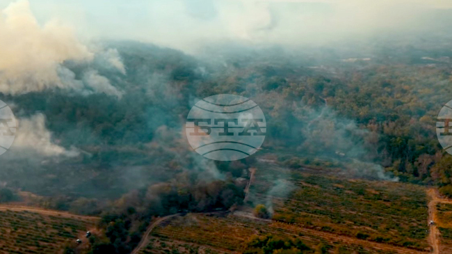 Wildfire Rages near Sungurlare, Military Helicopters Join Firefighting Efforts