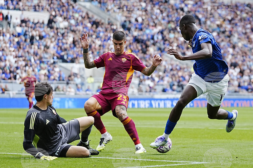 Britain Soccer Everton Roma
